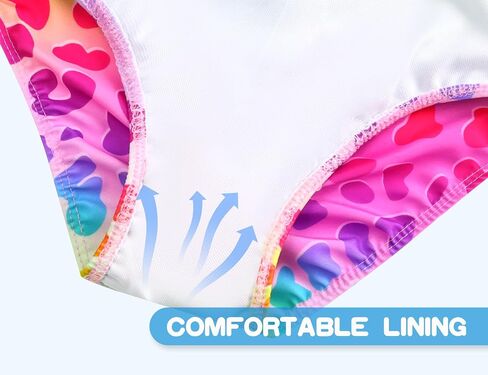 Snowheart Girls Swimsuit One Piece Bathing Suit Kids Quick Dry Shoudler Ruffle Floral Swimwear for 3-12 Years Old in Kuwait