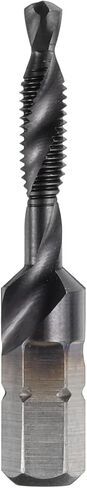 uxcell Combination Drill and Tap Bits Metric M4 x 0.7 Thread 1/4" Hex Shank TiAlN Coated Threading Screw Taps 6542 High Speed Steel Machine Drilling Tapping Tool Kit in Saudi Arabia