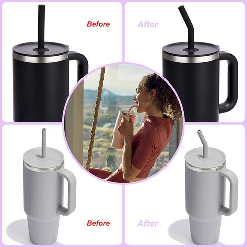 5 PCS Press in Straw Compatible with Hydroflask Tumbler Accessories Compatible with Hydro Flask Travel Tumbler Straw Fit 20oz 28oz 32oz 40oz Tumblers for Sports, School, Work, Car, Travel, Weekends in Kuwait