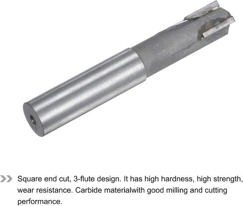 uxcell Square Nose End Mill, 14mm Cutting Dia Tungsten Carbide Tip 3 Straight Flutes Milling Cutter with 14mm Straight Shank, 2pcs in Saudi Arabia
