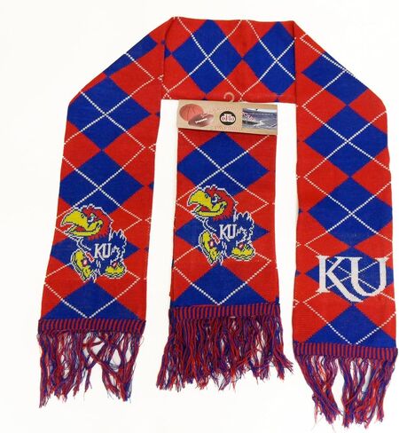 وشاح NCAA Kansas Jayhawks Argyle، مقاس واحد، أزرق in Saudi Arabia