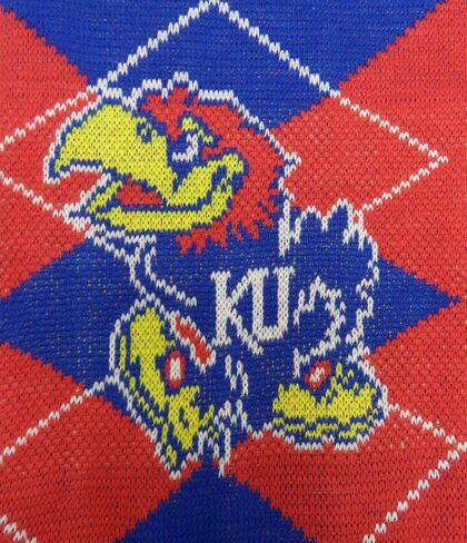 وشاح NCAA Kansas Jayhawks Argyle، مقاس واحد، أزرق in Saudi Arabia