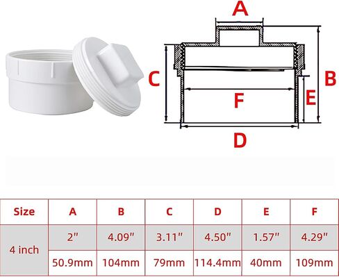 4" Pvc Sewer Cleanout Adapter With Plug Pipe Cover Cap Fitting,Pvc Dwv Flush Sewer Cleanout Cap For Drainage Piping System in Saudi Arabia