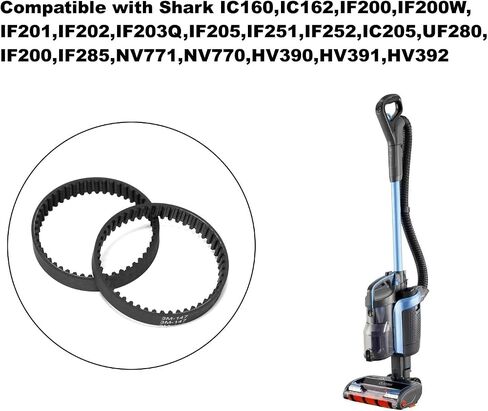 2 قطعة حزام محرك المكنسة الكهربائية (محيط 147 مم × عرض 7 مم) متوافق مع Shark IC160 IC162 IF200 IF200W IF201 NV771 in Saudi Arabia