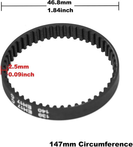 2 قطعة حزام محرك المكنسة الكهربائية (محيط 147 مم × عرض 7 مم) متوافق مع Shark IC160 IC162 IF200 IF200W IF201 NV771 in Saudi Arabia