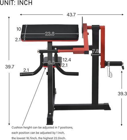 Preacher Curl Bench, Bicep Tricep Curl Machine with Adjustable Seat, Bicep Curls and Tricep Extension Machine for Home Gym Workout Station in Saudi Arabia
