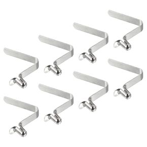 PATIKIL 8x5mm Kayak Paddle Snaps, 5 Pack Tent Pole Push Button Spring Clips Steel Hollow Button Locking Tube Single Pin for Kayak Paddle Tent, Silver