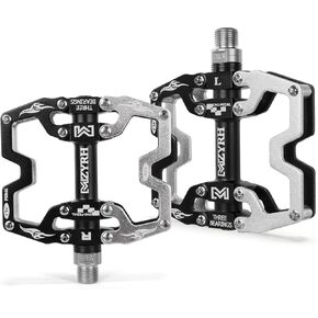 Mountain Bike Pedals,3 Bearings Bicycle Pedals,Aluminum 9/16" MTB Pedals Bicycle Flat Pedals for Road Mountain BMX MTB Bike