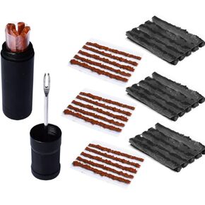 Bike Tubeless Tire Tyre Repair Kit Plugger Plugs Tool Repair Tires Fix Flat Puncture MTB and Road Mountain Bicycle +35 Strips (15 x1.5 mm + 5 x 2.5 mm + 15 x 3.5 mm)
