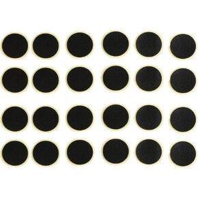 24Pcs Black Bike Tire Patch Kit,Glueless Bike Repair Patch, Round Bicycle Tube Patches,Bike Inner Tube Repair Kit,Bike Patch Kit for Road and Mountain Bikes Tire Repair Kits
