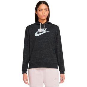 Nike Sportswear Gym Vintage Women's Pullover Hoodie (as1, alpha, m, regular, regular, Black/White)