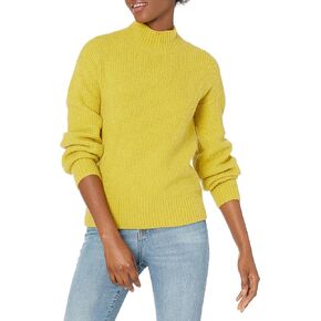 Goodthreads Women's Boucle Shaker Stitch Balloon-Sleeve Sweater