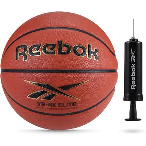 Reebok Elite Basketball, Official Size, Composite Leather, Anti-Slip Grip, Consistent Shape Retention, Includes Pump & Needle, VR-4K Series