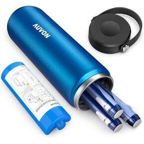 AUVON Portable Insulin Pen Cooler Travel Case for 2-3 Insulin Pens, TSA Approved Medicine Travel Cooler with Portable Handle Design for Easy to Carry, Diabetic Insulin Cooler with Gel Ice Pack