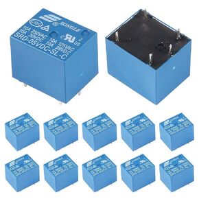 12pcs 5VDC Household Appliance PCB Relay SRD-05VDC-SL-C Power Relay 5Pins Mini Power Relay for Arduino