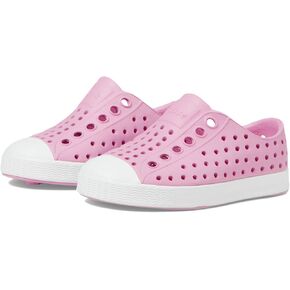 Native Shoes Kids Jefferson (طفل صغير/طفل صغير) - جزء علوي وبطانة من مادة EVA - ثقوب للتحكم في درجة الحرارة - أزرق غامق/وردي بارد 10 طفل صغير M