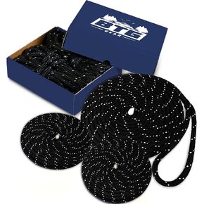 Heavy Duty 1/2" Marine Ropes Dock Line Reflective Boat Kit-Bow Lines for Boats up to 36'-Includes (Two 25'x1/2" Bow Lines, ONE 35'x1/2" Spring)-Double Braided Nylon Dock Kit (Rope with Loop)