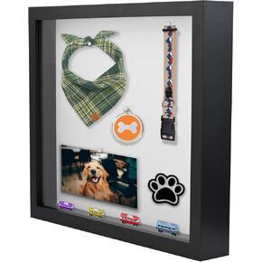 Frame Amo 16x20 Driftwood Color Shadow Box Frame, Display Case with Tempered Glass Front, 2.5 inch Thick, For Display Items or Posters, For Wall or Table