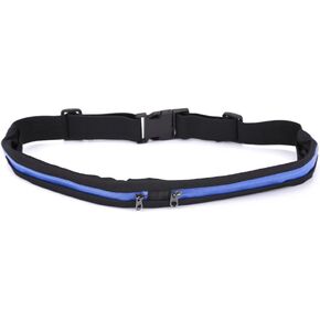 Dual Pocket Running Belt Sports and Travel Fanny Pack for Jogging, Cycling and Outdoors with Water Resistant Pockets