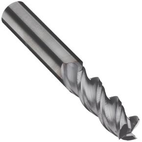 Niagara Cutter N61655 Carbide Square Nose End Mill, Inch, TiCN Finish, Roughing and Finishing Cut, 45 Degree Helix, 3 Flutes, 3" Overall Length, 0.500" Cutting Diameter, 0.500" Shank Diameter