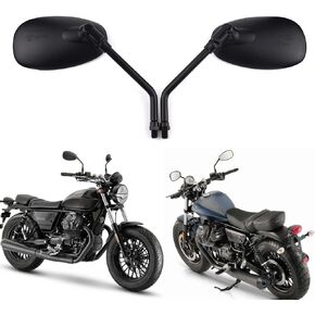 10MM Black Motorcycle Rectangle Handlebar Rearview Side Mirrors for Honda Sports Bike Suzuki Cruiser Scooter Aprilia Street Bike