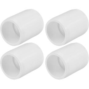 SDTC Tech 4-Pack 3/4" 4 Way PVC Fitting Elbow Furniture Grade Pipe Connector for DIY PVC Shelf Garden Support Structure Storage Frame, White