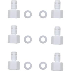 Hose Bib Quick Connect Adapter for RO (Reverse Osmosis) water filter,NSF Certified 3/4" Female Thread to 1/4" OD Push to Connect Plastic ro Fittings .（Pack 6）