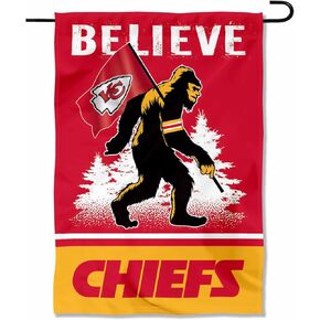 WinCraft Kansas City Chiefs Bigfoot Sasquatch Believe Yard Garden Banner Flag