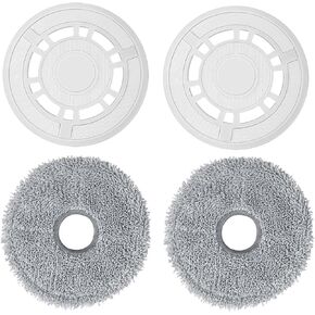 Mop Pad and Mop Pad Plate Accessories for Dreame L10S Ultra/ L10s Pro Gen 2/ L10 Ultra/ L10S Pro/ L10 Prime/ X20 Pro Vacuum Cleaner, Mop Pad Board Holder and Mop Pad Replacement Part Attachments