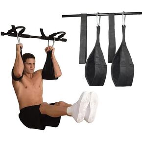Hanging Ab Straps Exerciser Ab Slings Strap for Pull Up Straps Bar Abdominal Muscle Building Rip Resistant Padded Arm Support Sling for Ab Workout Knee Leg Raises Hanging Leg Raiser Fitness Training