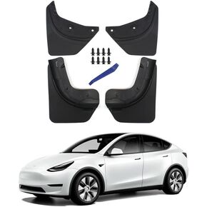 Tesla Model Y Mud Flaps Splash Guards Rear Mud Flap for Model Y 2020 2021 2022 2023 2024 Accessories (No Need to Drill Holes, Set of 2)