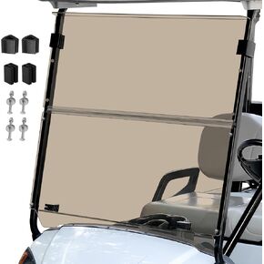 زجاج أمامي قابل للطي لعربة الجولف 3/16 بوصة (5 مم) سميك يناسب فقط 2007-2016 Yamaha G29/Drive، يناسب 1 بوصة × 1 بوصة استبدال الزجاج الأمامي الأكريليك القابل للطي، بما في ذلك أجهزة التثبيت in Kuwait