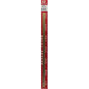 K&S 9830 Round Brass Tube, 1mm OD x 0.225mm Wall x 300mm Long, 4 Pieces, Made in The USA