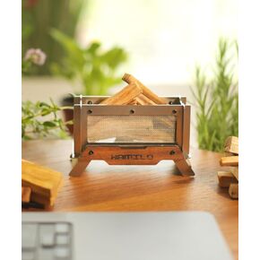 CampCharm: DIY Miniature Campfire Theme Incense Burner Stand, 3-in-1 Indoor Incense Holder, Compatible w/Stick, Cone & Palo Santo Incenses (Not Included), Camping Enthusiasts, Home&Office Decoration