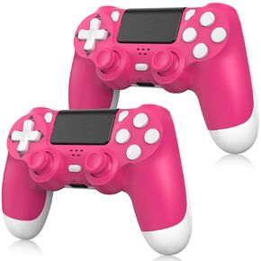 Wuthur Wireless PS4 Controller, Compatible with PS4/Pro/Slim Consoles, Pink