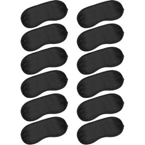 Sleep Mask, 12 PCS Eye Mask for Side Sleeper Soft Breathable Blackout Eye Cover with Adjustable Straps for Travel Blindfold Meditation Nap Women Men Kids Party Supply