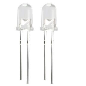 uxcell 1000pcs 5mm White LED Diode Lights Clear Round Transparent 3-3.4V 20mA Super Bright Lighting Bulb Lamps Electronic Component Light Emitting Diodes