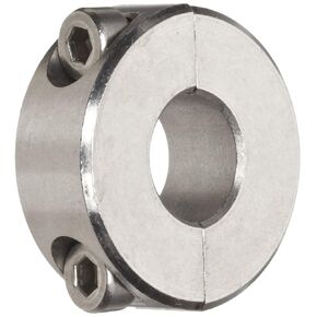 M2C-12-S Stainless Steel Two-Piece Clamping Collar, Metric, 12mm Bore, 28mm Outside Diameter, 11mm Width,