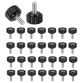 30PCS M4x10mm Carbon Steel Threaded Knurled Thumb Screw, Monitor Mount Screws, Grip Knobs Thumb Screw for Machinery Latche, Quick Removal Thumb Thumbscrew Screw, Mount Screws for Monitor