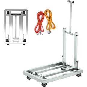Folding Hand Truck,Dolly Cart, 500 LB Heavy Duty Luggage Cart,Made of 100% Stainless Steel,Utility Dolly Platform Cart with 4Wheels,for Luggage, Travel, Automobiles, Mobility, and Office Use.