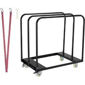 Drywall Cart Steel Panel Truck, Heavy Duty Flatbed Dolly Carts with Wheels, Table Cart with 1500 Lbs Capacity, Utility Tool Cart for Handling Wall Panel, Folding Table, Lumber, Mattress
