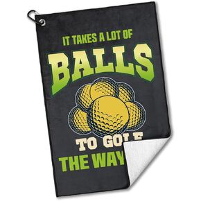 Hole in One Club Polyester and Cotton Blend Printed Golf Towel, Funny Golf Accessories for Men Women, Golf Gift for Golf Fan Dad Mom, Golf Lover Father's Day Birthday Gift