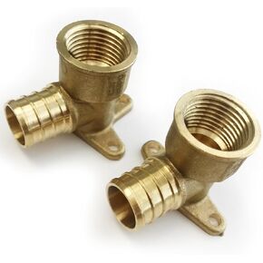 (Pack of 2) EFIELD Pex 3/4 Inch x 1/2 Inch Female NPT Drop-ear Elbow Crimp Fittings