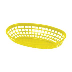 FSE PLBK938Y Fast Food Basket, 9-3/8", oval, stackable, Pack of 12