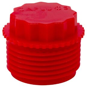 Caplugs P-48B P Series – Plastic Threaded Plug for NPT/NPS Pipe Fittings, 40 Pack, Red HD-PE, Thread Size NPS 1/2" Tapered & Straight, Temporary Seals, Thread Protection, Leak Prevention (99394676)
