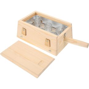Hemoton Wooden Moxibustion Box,Moxa Stick Burner Holder,Moxibustion Treatment Tool,Moxa Stick Holder,Body Moxibustion Burner Tool,Mugwort Device Tools,Moxibustion Box Burner Tool,Moxibustion Case