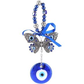 Blue Evil Eye Blessing Amulet, Blue Evil Decoration Amulet Pendant, Turkish Blue Evil Eye Blessing Amulet Wall Hanging Home Decor Protector Muslim