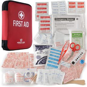 First aid kit 360 pcs, All-Purpose First aid Supplies - College Dorm Essentials Medical kit Protect for Most Injuries - Travel First aid kit, Great for for Home or Work, Plus Supplies for Camping,