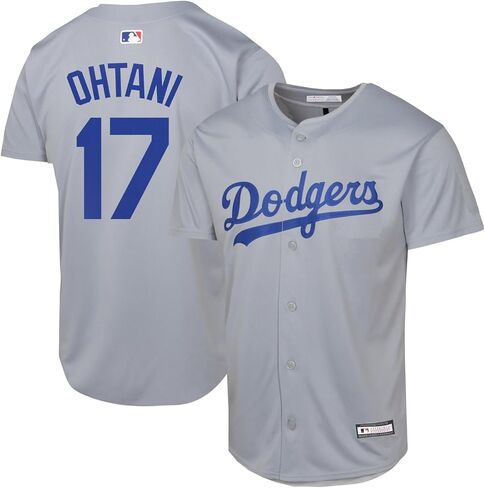 Outerstuff Shohei Ohtani Los Angeles Dodgers MLB Kids Youth 8-20 Grey Road Player Jersey in Kuwait