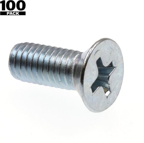 براغي آلة Prime-Line 9001025، رأس مسطح، محرك فيليبس، #10-32 × 1/2 بوصة، فولاذ مطلي بالزنك (100 حزمة) in Saudi Arabia